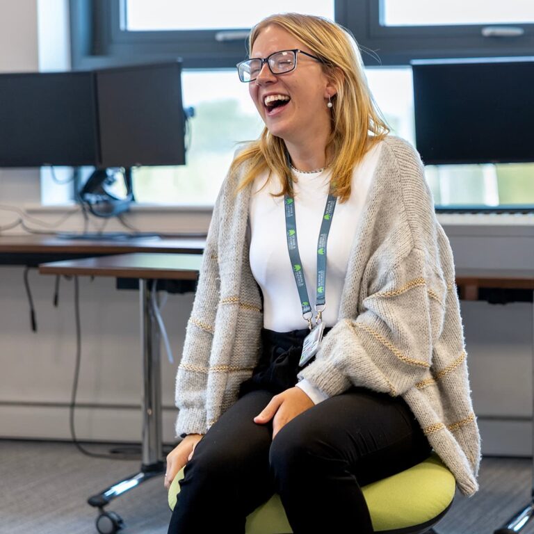 Woman laughing