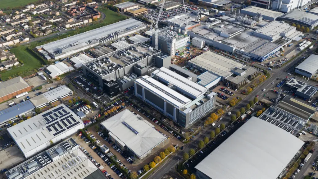 Aerial shot of an industrial complex