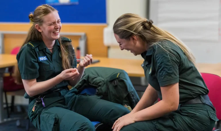 Students laughing