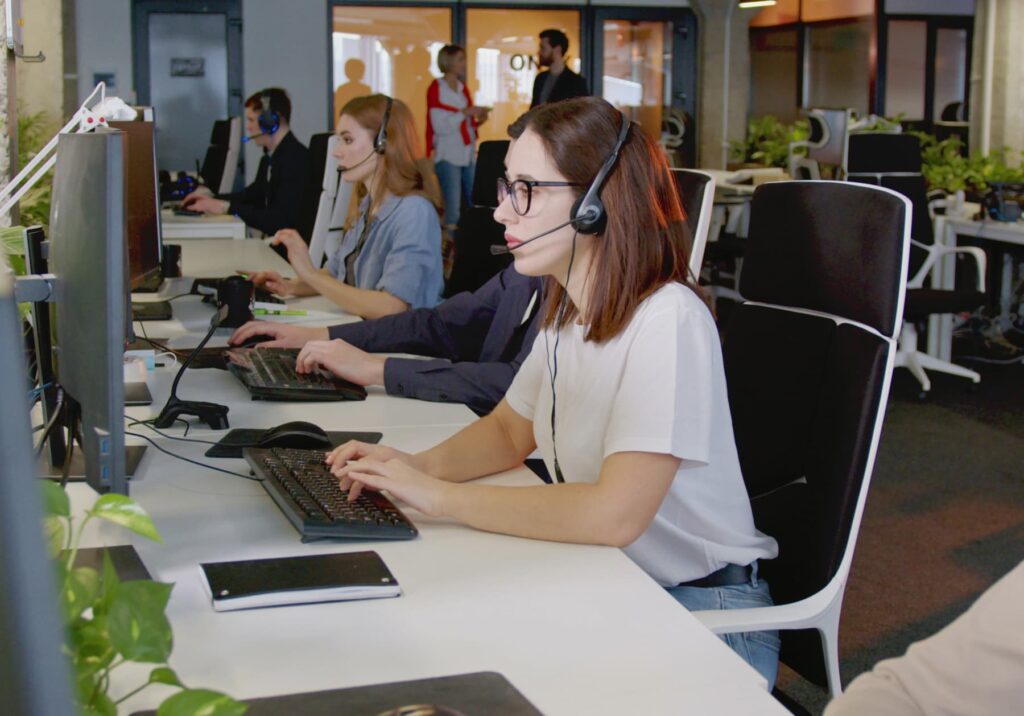 Call center worker