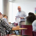 Headteacher in a classroom