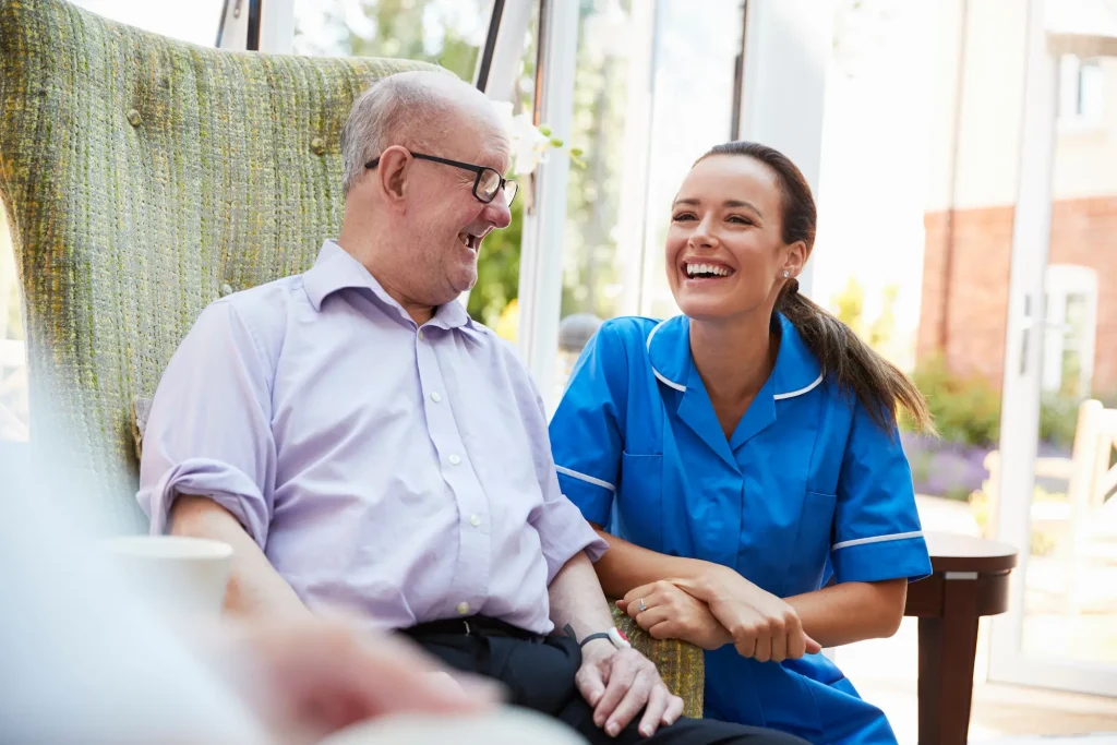 A district nurse works alone in a patients home