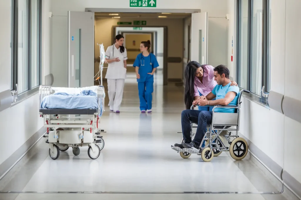 nhs nurses on a hospital ward