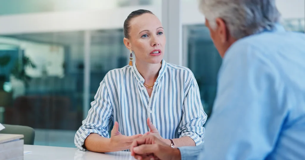 a conversation taking place with challenging behaviour