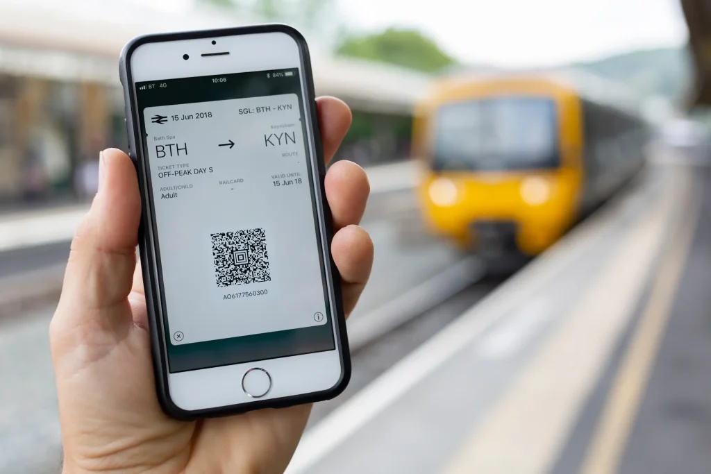 A train ticket app in the UK